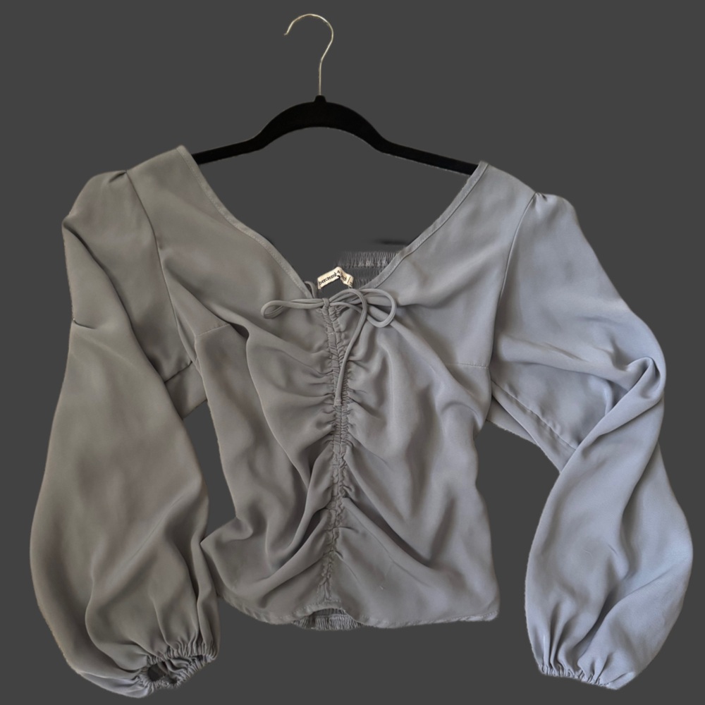 Abercrombie & Fitch gray/blue long sleeve